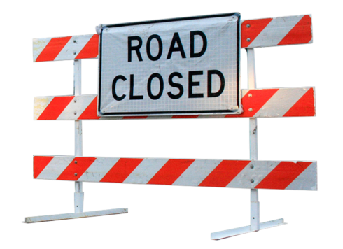 Road Closed Barricade 