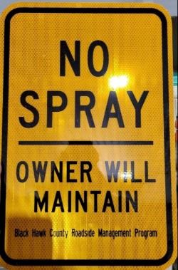Image of No Spray Sign